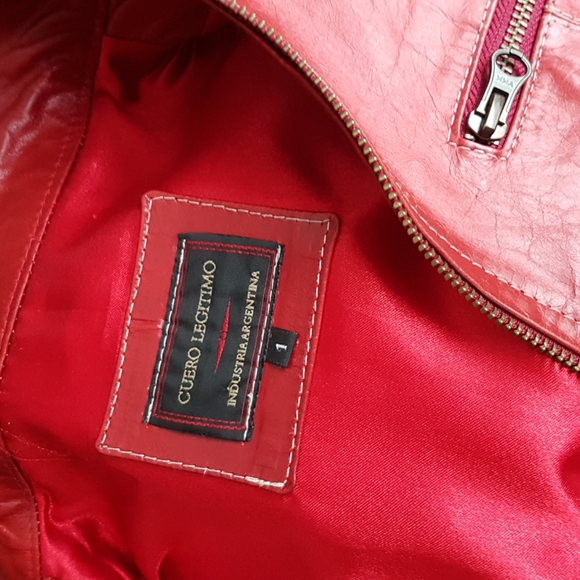Red Leather Rider's Jacket - Picture 8 of 9